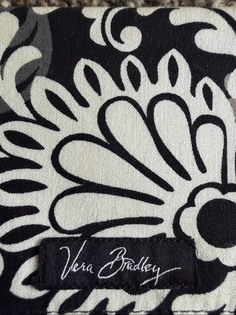 Vera Bradley Black and White Floral Checkbook Holder